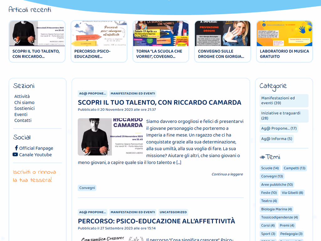 Dettaglio dei contenuti