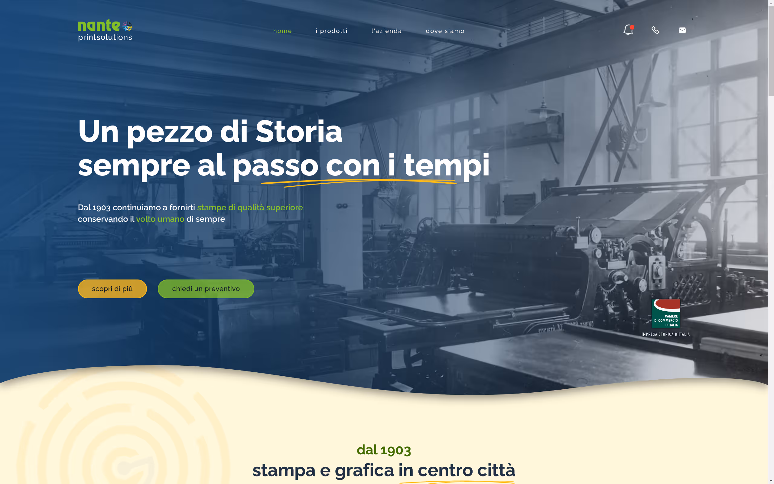 Anteprima sito della Nante Printsolutions